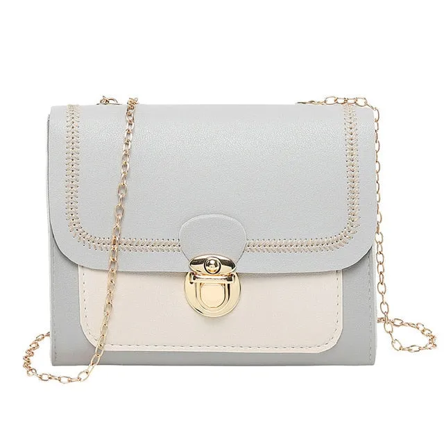 2019 New Arrival Women Bag Crossbody Bags for Women heart Buckle Handbag Glitter Sequins Chain Shoulder Bag PU Leather Handbags