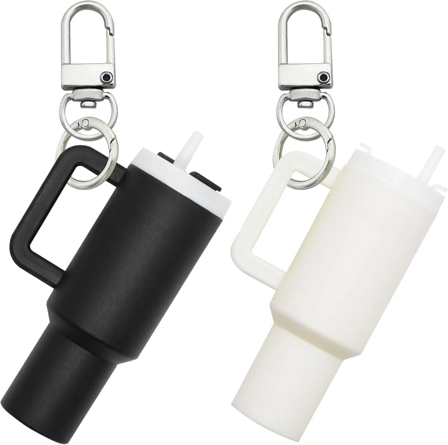 2PCS Mini Tumbler Keychain,Cute Mini Cup Keychain for Stanley Cup Women Girls School Bag Backpacks Lip Balm Holder