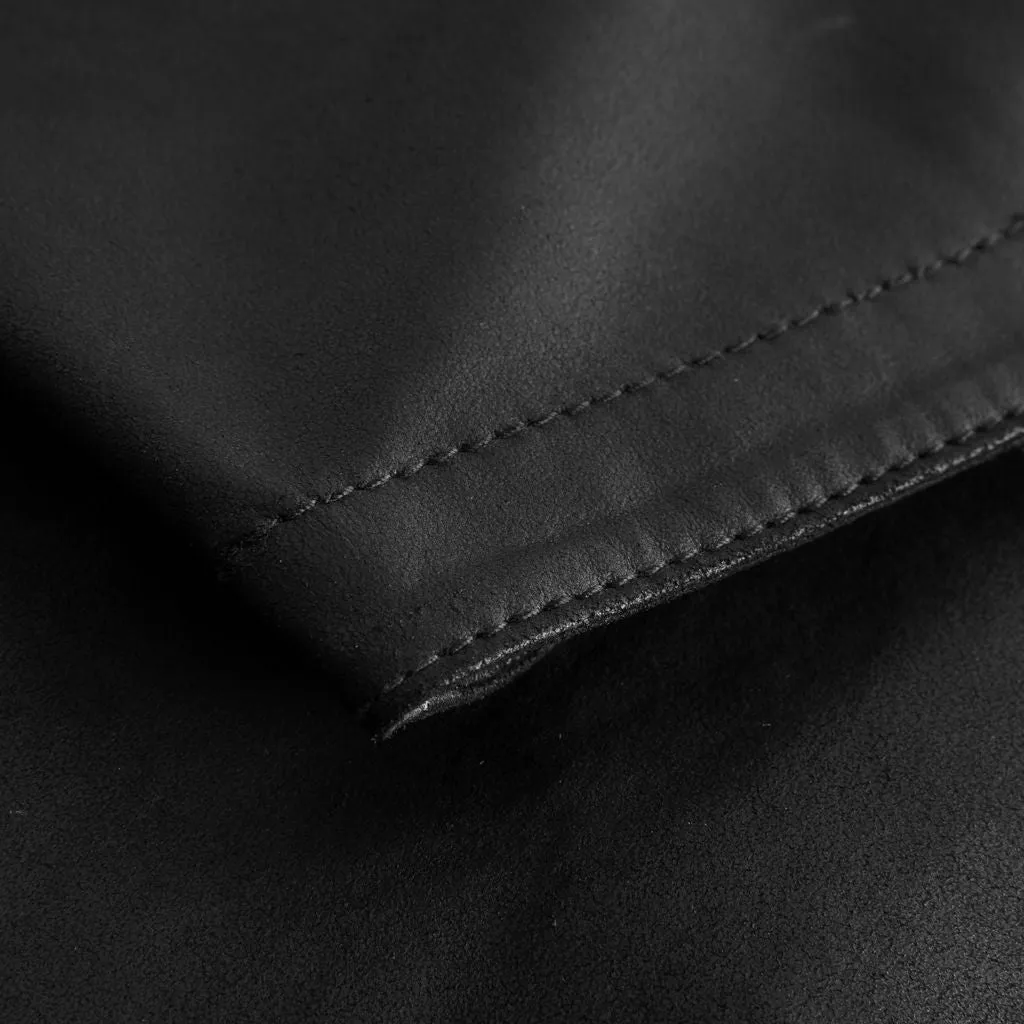 Basic Sharon shirt in soft leather quality / 50112 - Black (Nero)
