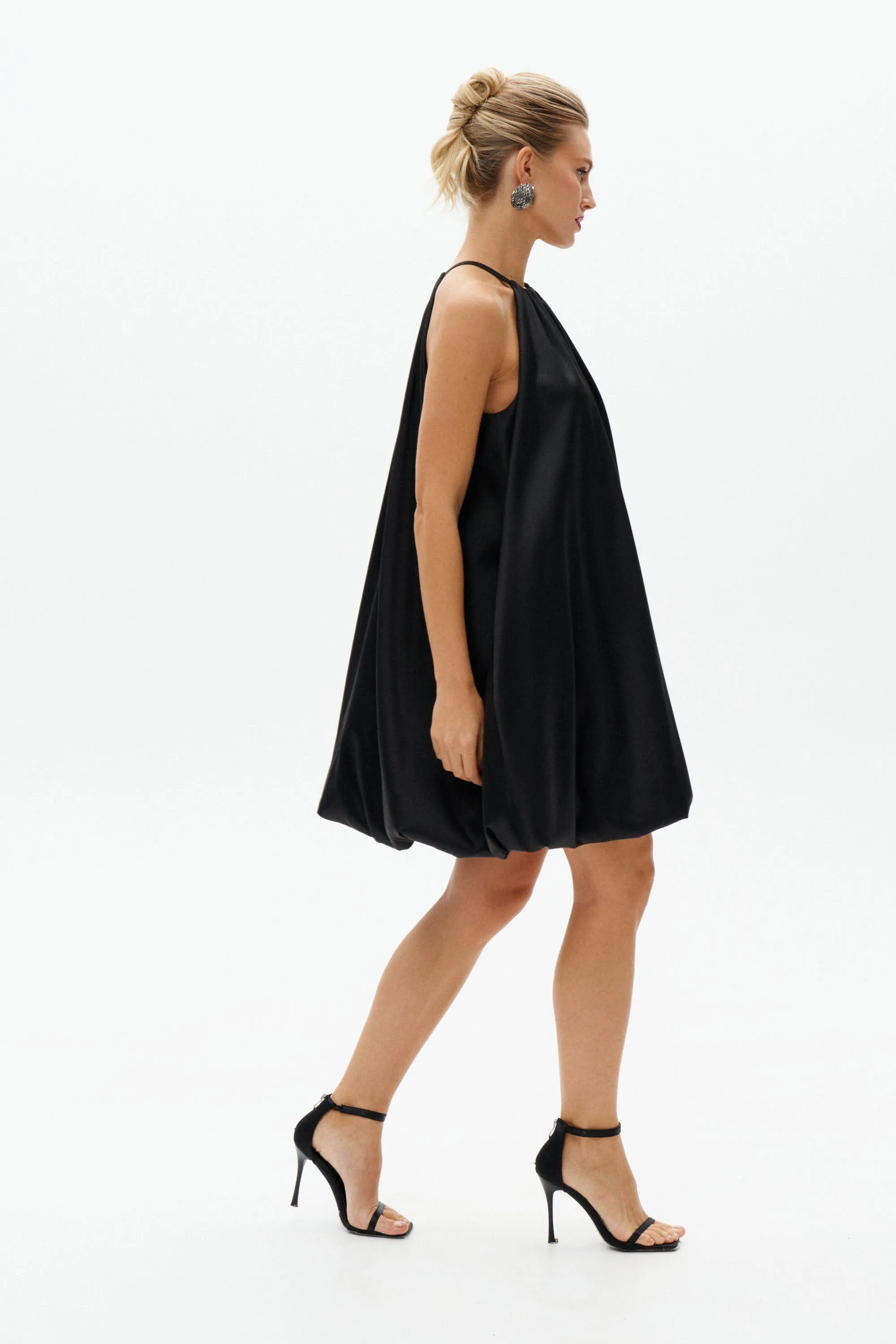 Black Balloon Mini Dress