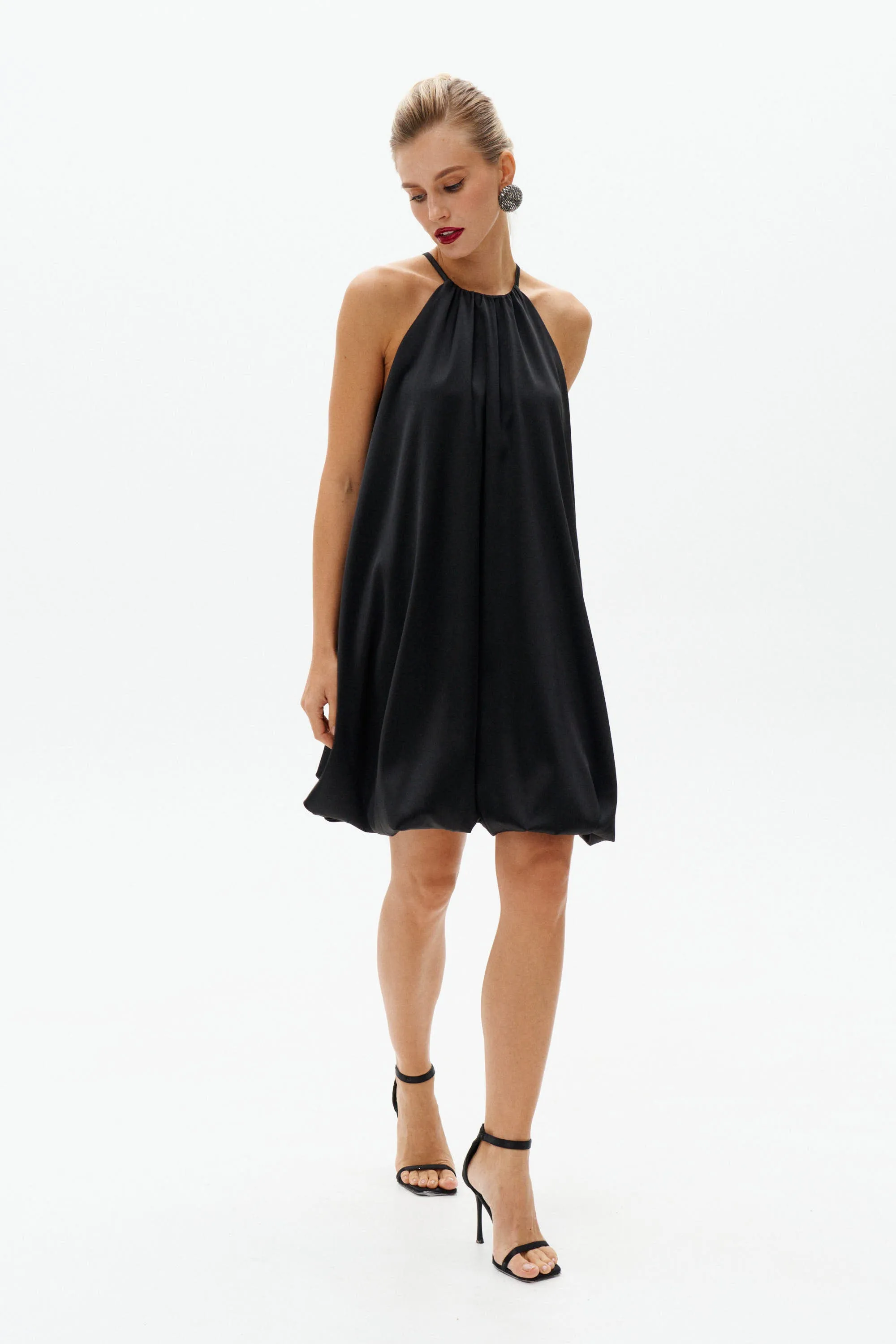 Black Balloon Mini Dress