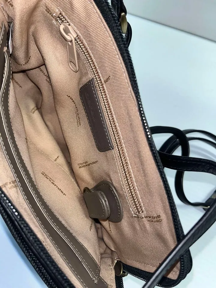 DEREK Alexander PURSE - Two Top Zip w/ Front Organizer (BR 8015)