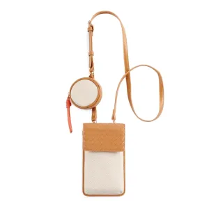 Frankie Phone Holder  Tan Crossbody with Removable Coin Pouch