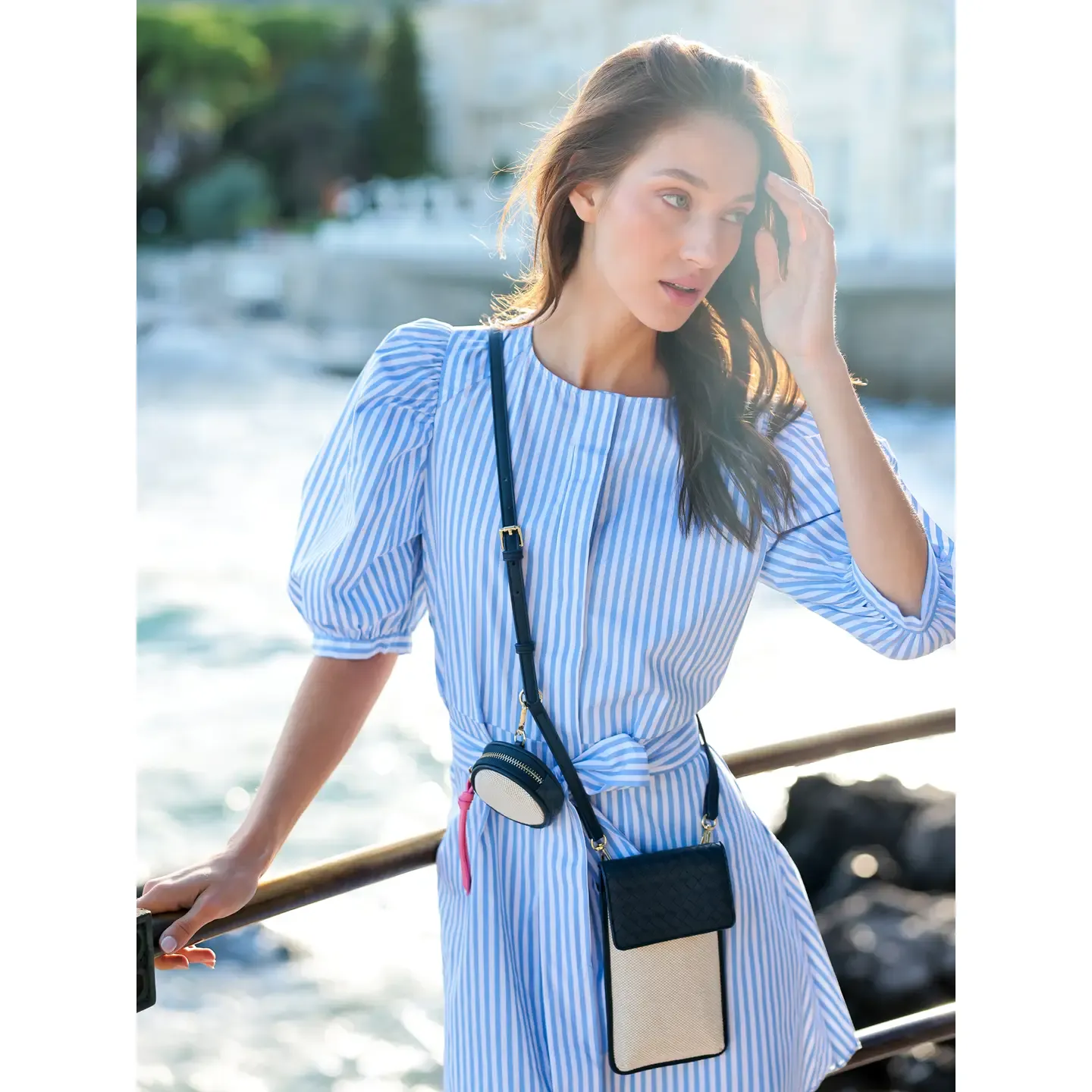 Frankie Phone Holder  Tan Crossbody with Removable Coin Pouch