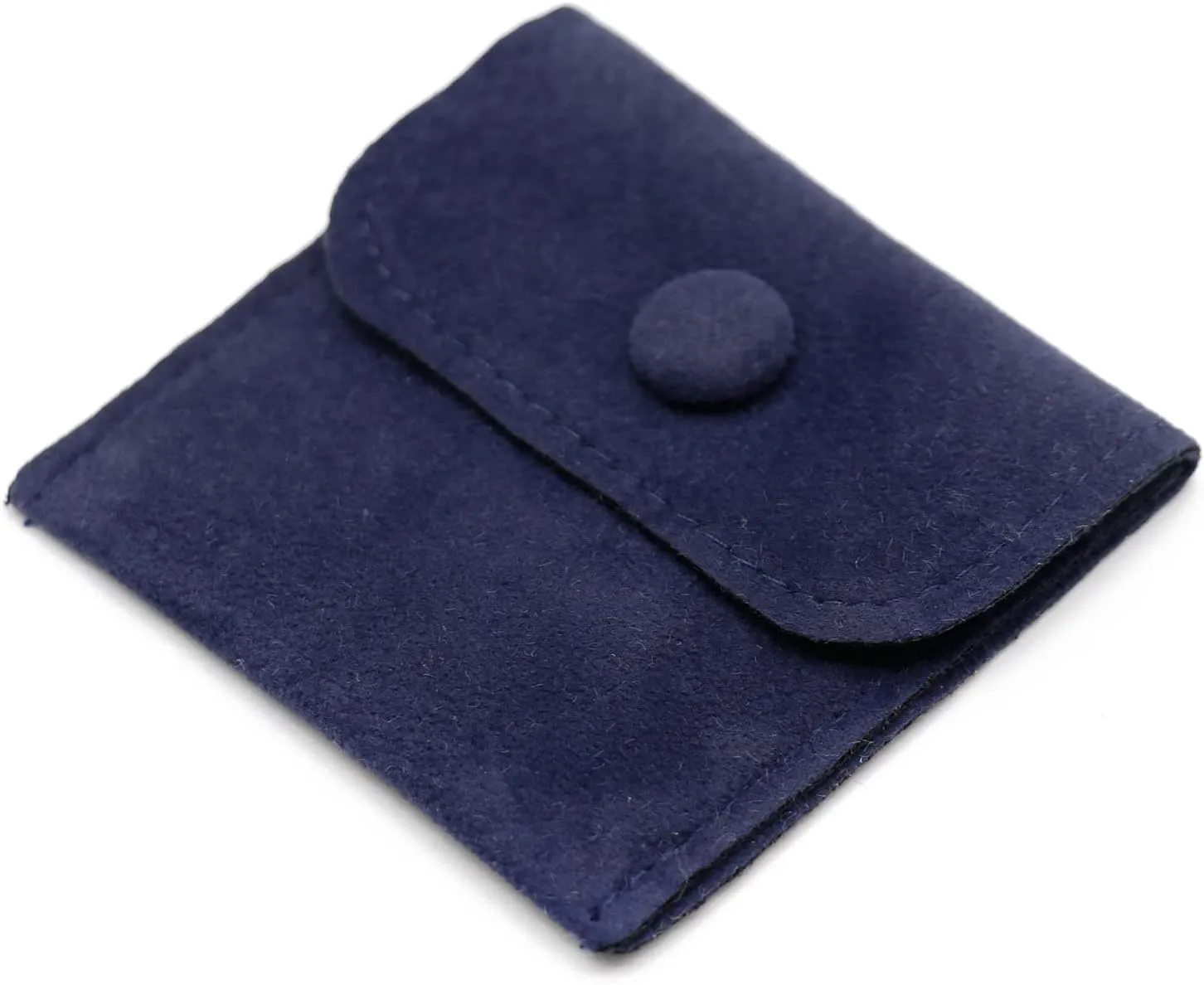 Hsiwto Pack of 10 Velvet Jewelry Pouch Storage Bags Portable Jewelry Gift Bag With Snap Button, Small Dark Blue
