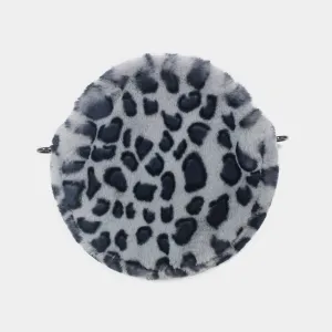 iLLASPARKZ Leopard Faux Fur Round Crossbody Bag