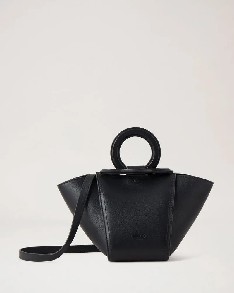 Mini Rider's Top Handle Bag Silky Calf (Black)