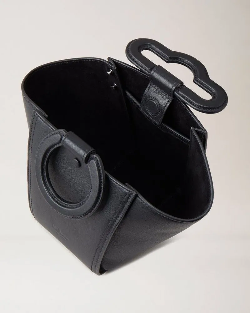 Mini Rider's Top Handle Bag Silky Calf (Black)