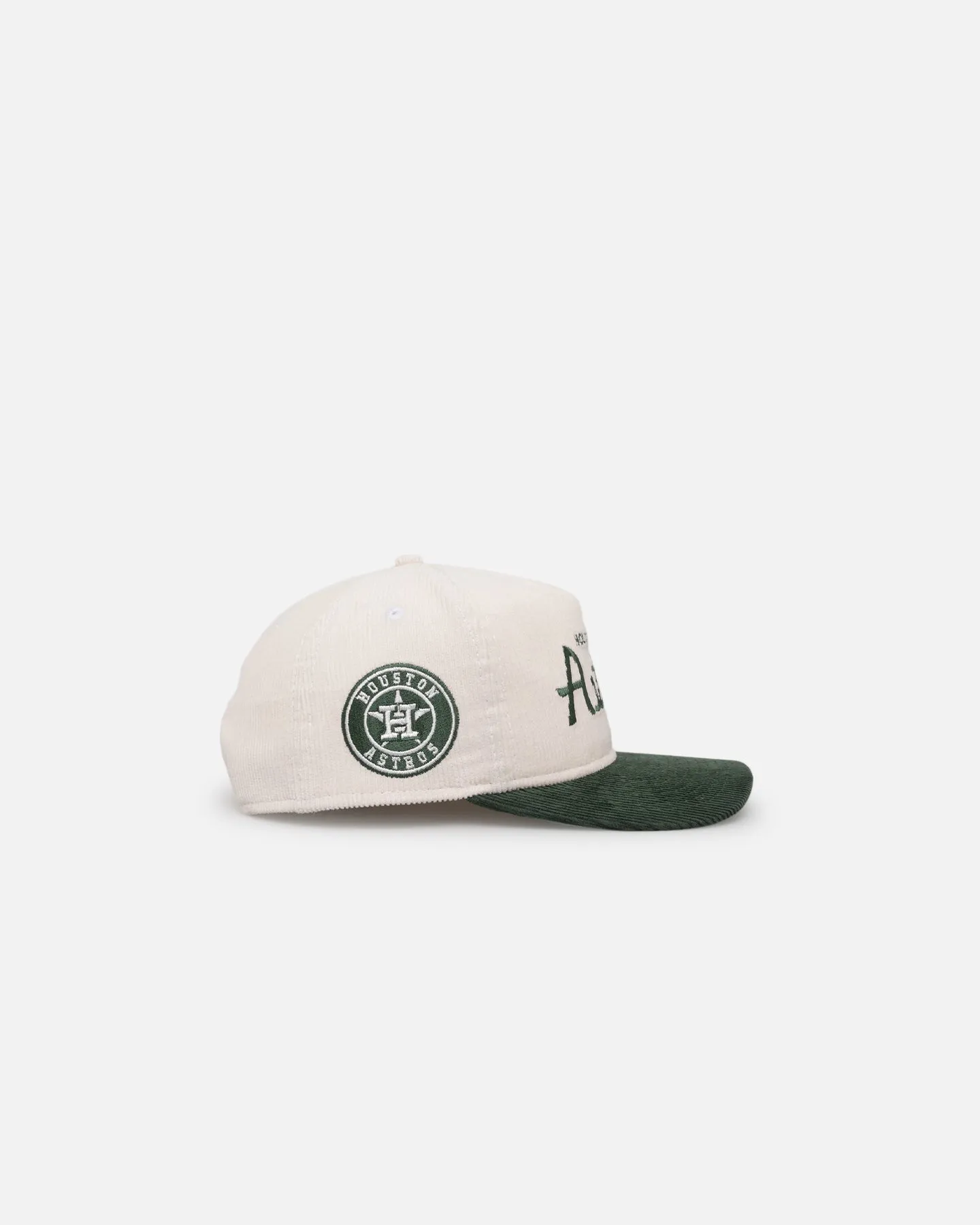 New Era Houston Astros 'Currency Corduroy' Golfer Pre-Curved Snapback Chrome White