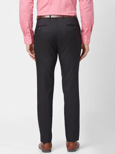 Park Avenue Men Black Neo Fit Structured Trouser