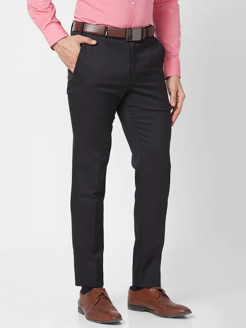 Park Avenue Men Black Neo Fit Structured Trouser