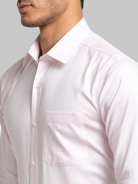 Raymond Men Red Contemporary Fit Structured Cutaway Collar Shirt