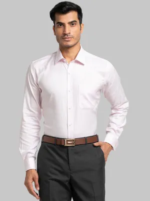 Raymond Men Red Contemporary Fit Structured Cutaway Collar Shirt