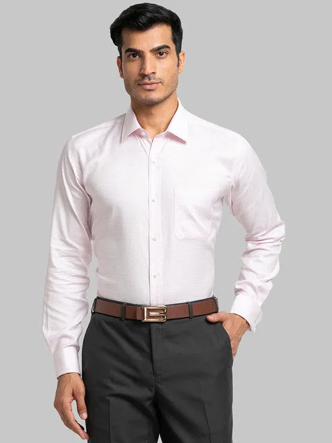 Raymond Men Red Contemporary Fit Structured Cutaway Collar Shirt