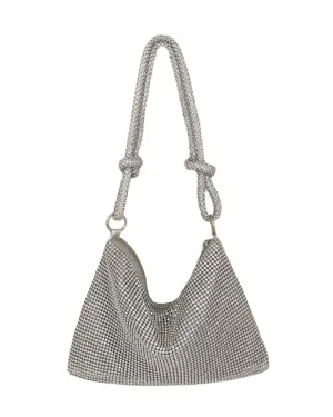 Silver Rhinestone Evening Bag