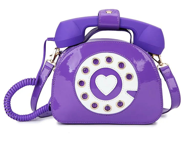 Telephone Shape Purses and Handbags for Women Fashion Pink Shoulder Bag Novel Designer Brand Crossbody Bag Top-Handle Totes 1