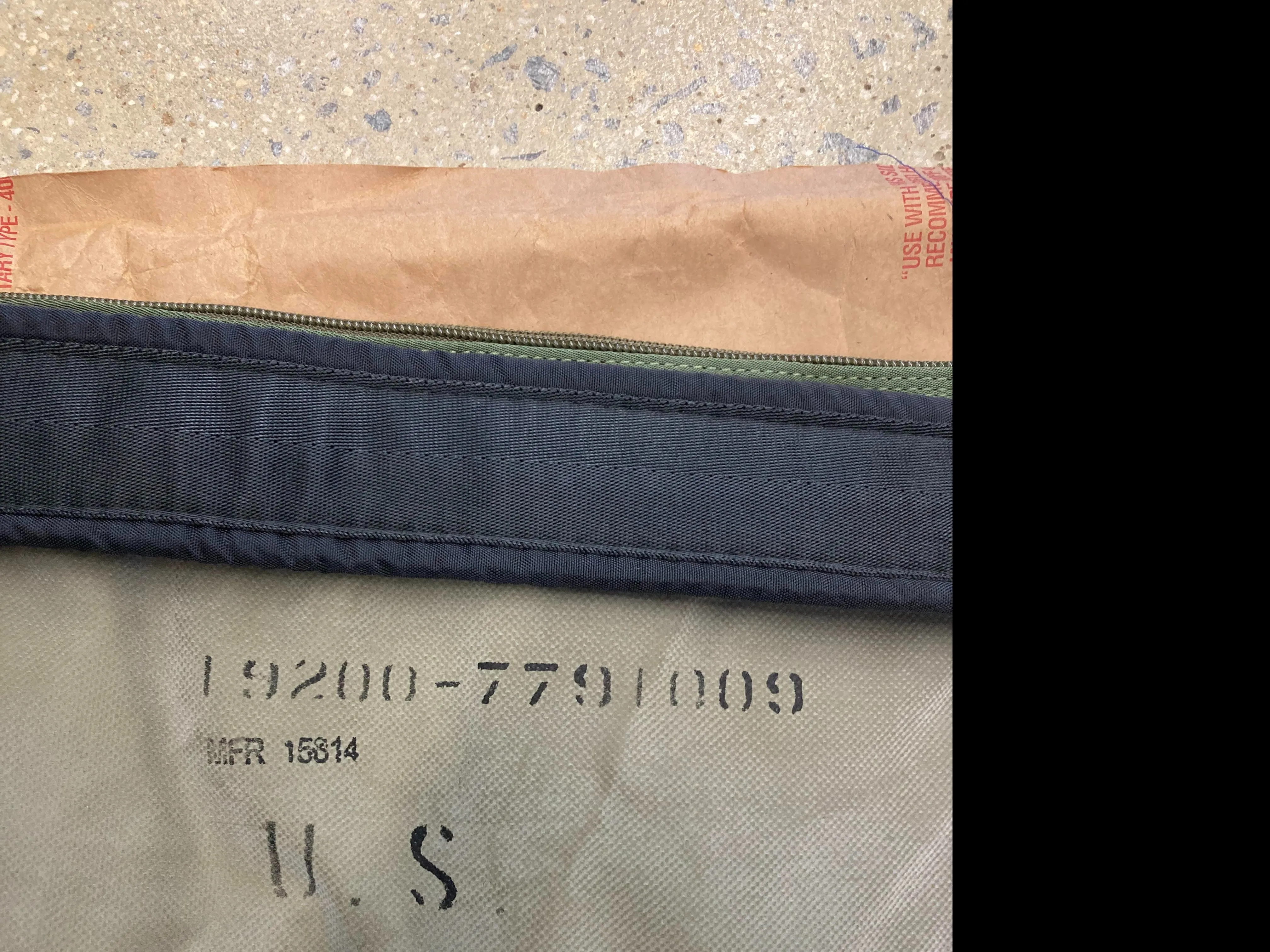 USGI M60 Spare Barrel Bag Olive Drab 1005-00-791-5420