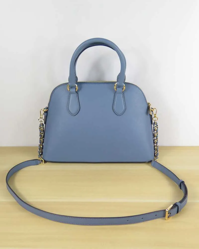 Veronica Medium Saffiano Leather Dome Satchel