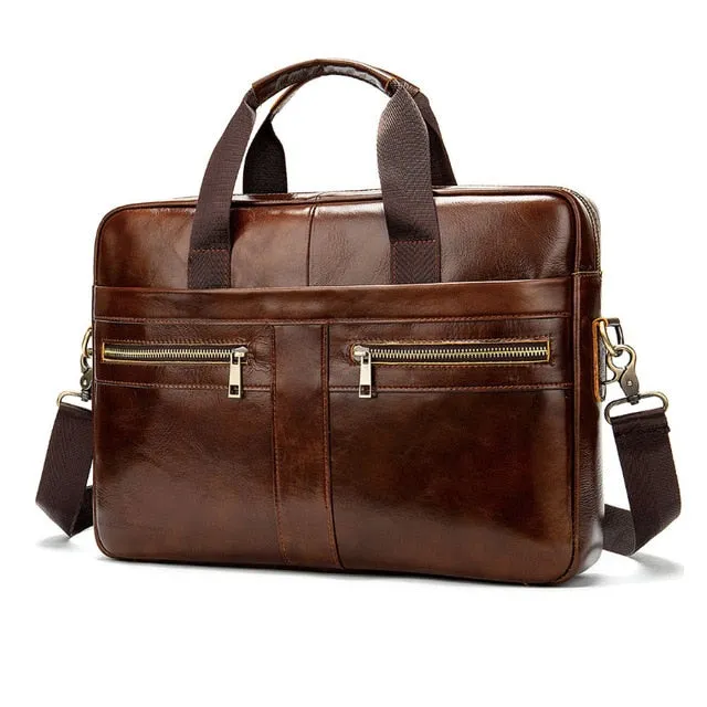 West Louis Men's Vintage Leather Briefcase