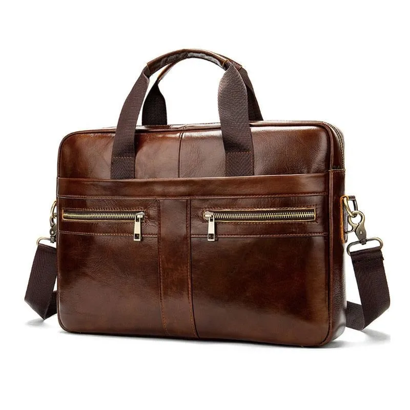 West Louis Men's Vintage Leather Briefcase