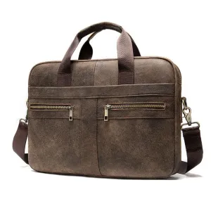West Louis Men's Vintage Leather Briefcase